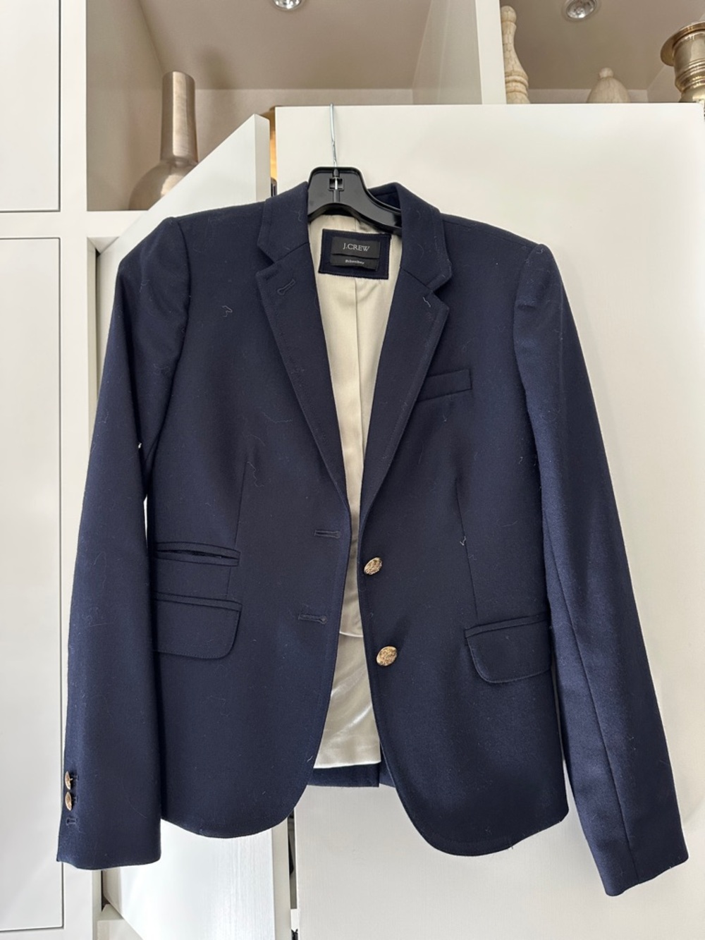 J. Crew Navy Blazer with Gold-Tone Buttons